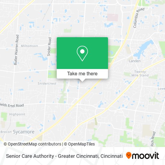 Mapa de Senior Care Authority - Greater Cincinnati