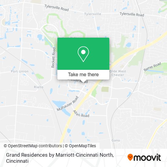 Grand Residences by Marriott-Cincinnati North map