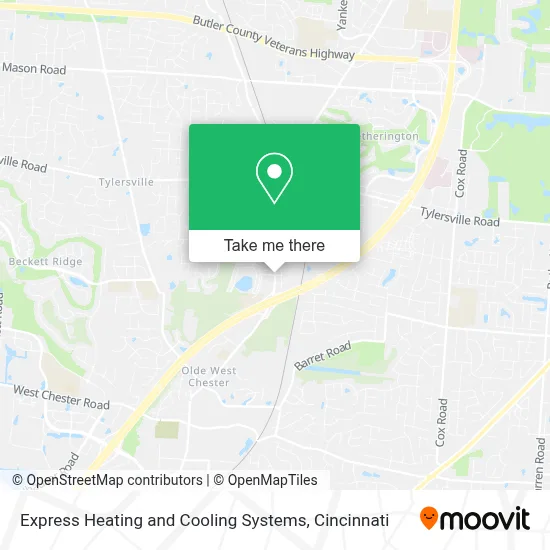 Express Heating and Cooling Systems map