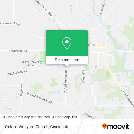 Oxford Vineyard Church map