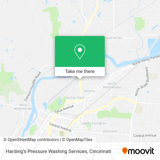 Harding's Pressure Washing Services map