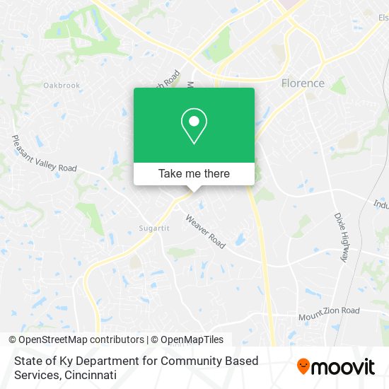State of Ky Department for Community Based Services map
