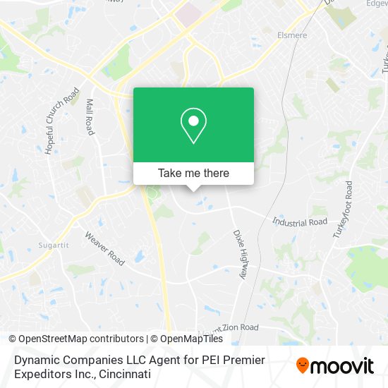 Mapa de Dynamic Companies LLC Agent for PEI Premier Expeditors Inc.