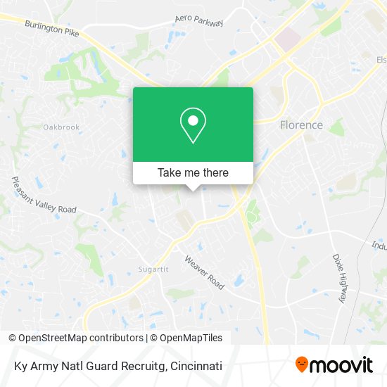 Mapa de Ky Army Natl Guard Recruitg