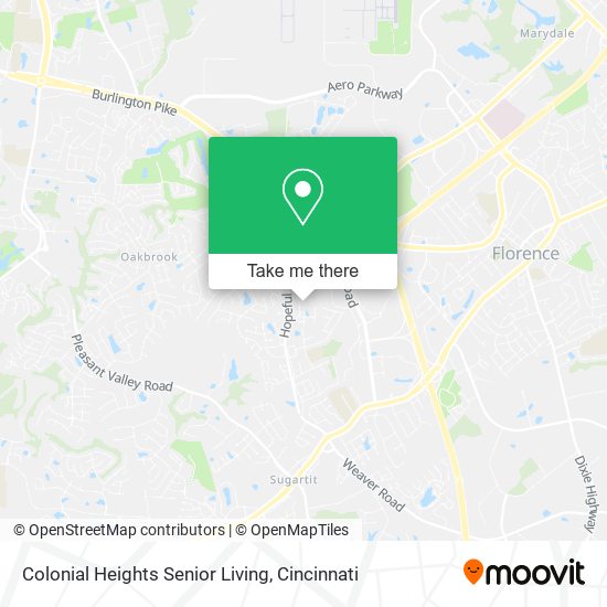 Mapa de Colonial Heights Senior Living