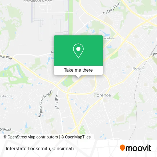 Interstate Locksmith map