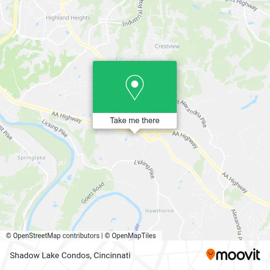 Shadow Lake Condos map
