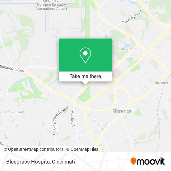 Bluegrass Hospita map