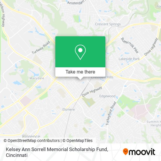 Mapa de Kelsey Ann Sorrell Memorial Scholarship Fund