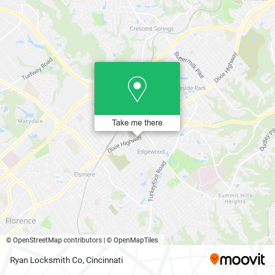 Mapa de Ryan Locksmith Co