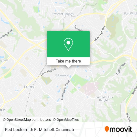 Red Locksmith Ft Mitchell map