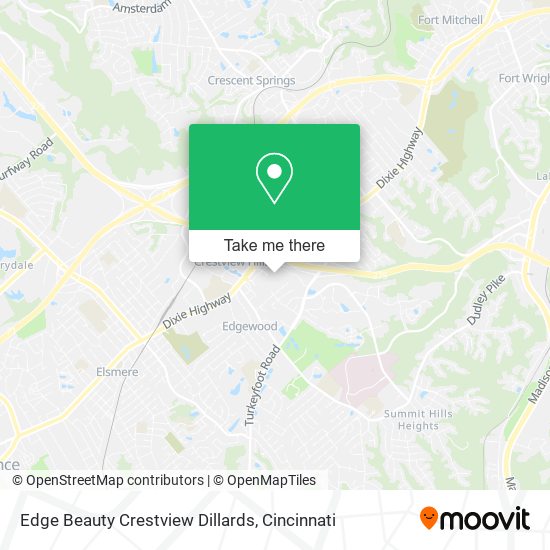 Mapa de Edge Beauty Crestview Dillards
