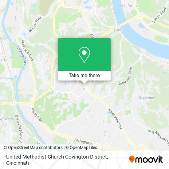 United Methodist Church Covington District map
