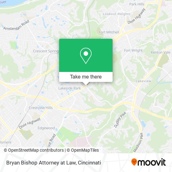 Bryan Bishop Attorney at Law map