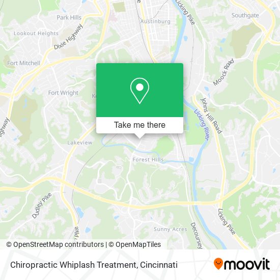 Chiropractic Whiplash Treatment map