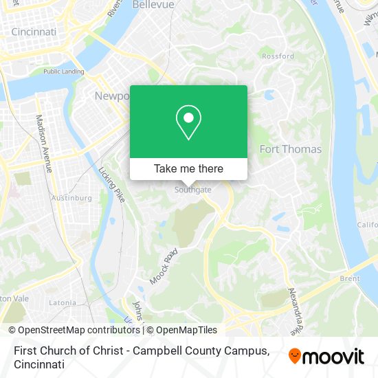 Mapa de First Church of Christ - Campbell County Campus