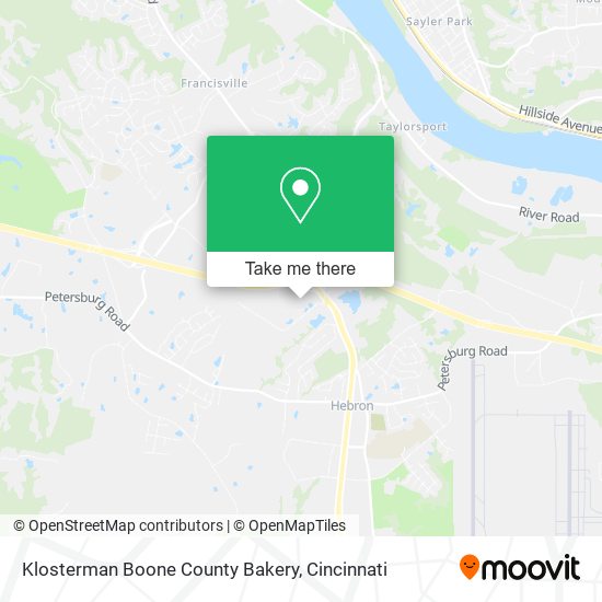 Klosterman Boone County Bakery map