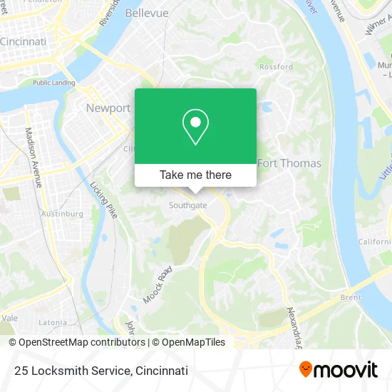 25 Locksmith Service map