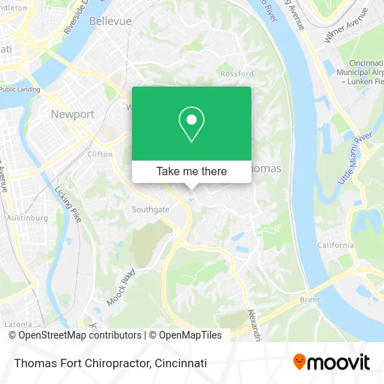 Thomas Fort Chiropractor map
