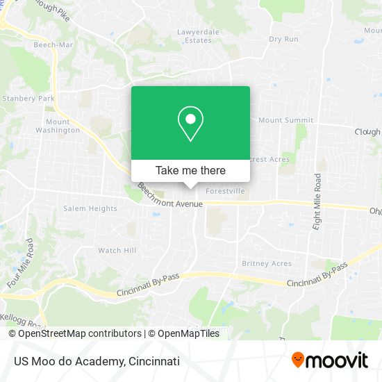 US Moo do Academy map