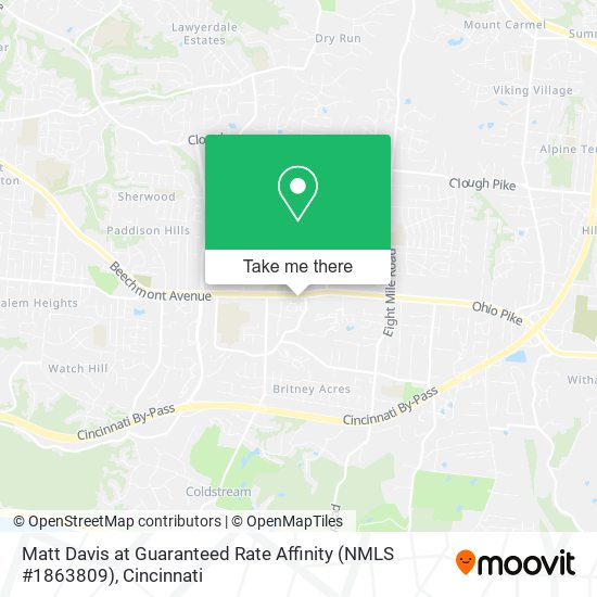 Matt Davis at Guaranteed Rate Affinity (NMLS #1863809) map