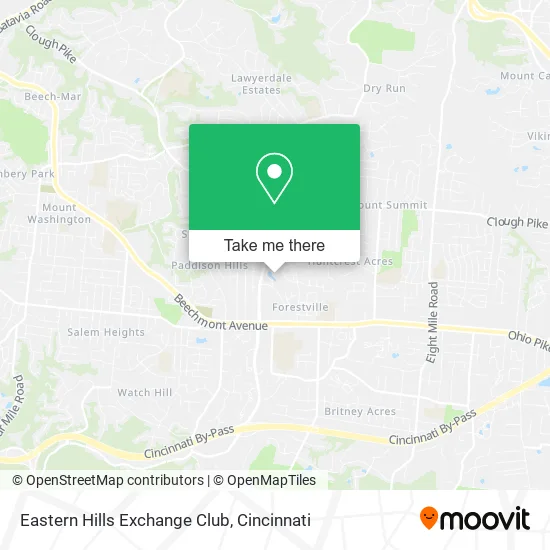 Eastern Hills Exchange Club map