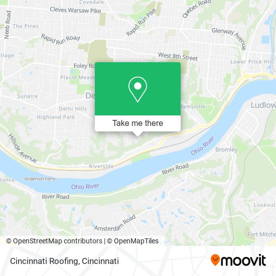 Mapa de Cincinnati Roofing