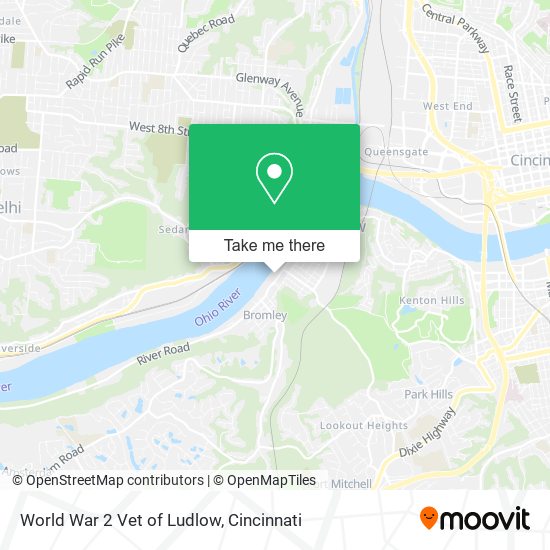 World War 2 Vet of Ludlow map