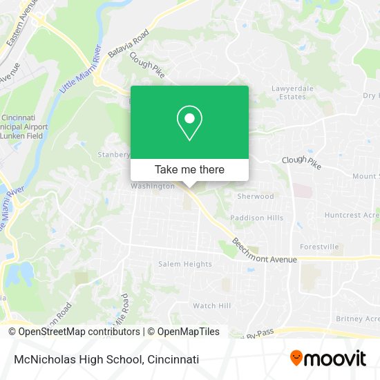 McNicholas High School map