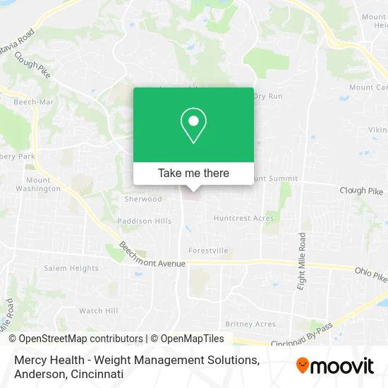 Mercy Health - Weight Management Solutions, Anderson map