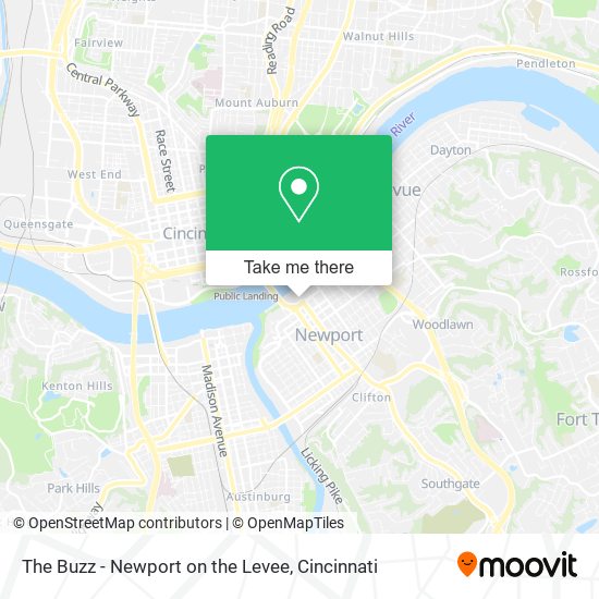 Mapa de The Buzz - Newport on the Levee