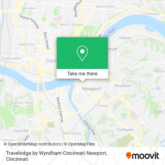 Mapa de Travelodge by Wyndham-Cincinnati Newport