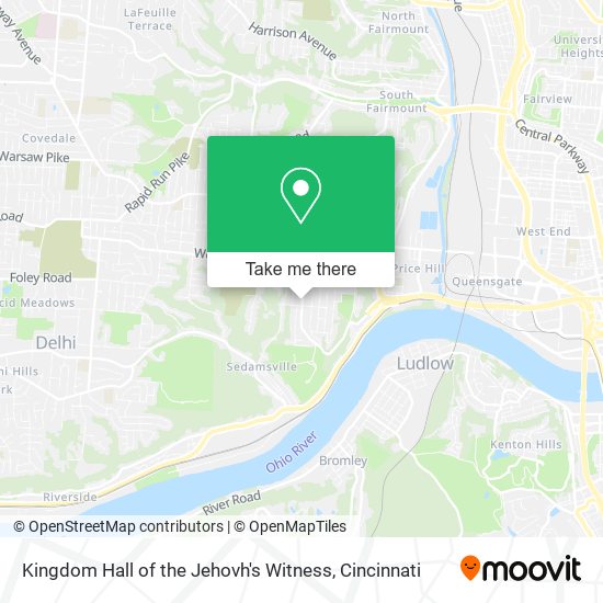 Mapa de Kingdom Hall of the Jehovh's Witness