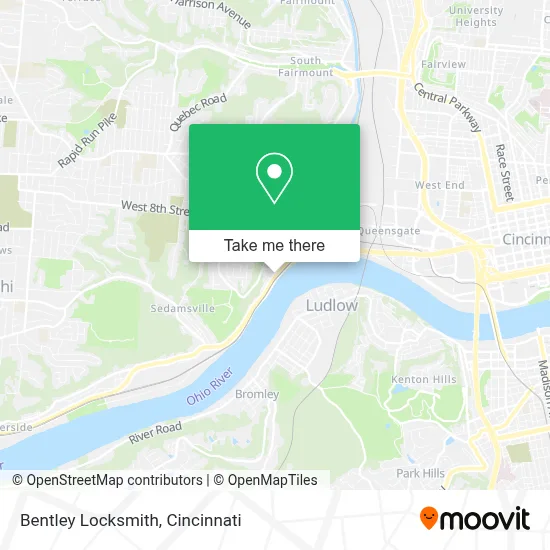 Bentley Locksmith map