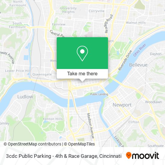Mapa de 3cdc Public Parking - 4th & Race Garage