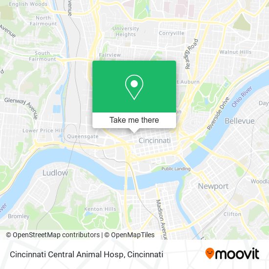 Cincinnati Central Animal Hosp map