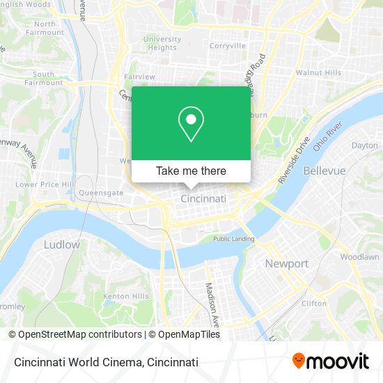 Cincinnati World Cinema map