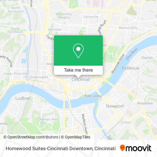 Homewood Suites-Cincinnati Downtown map