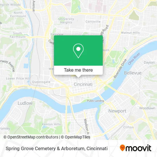 Spring Grove Cemetery & Arboretum map