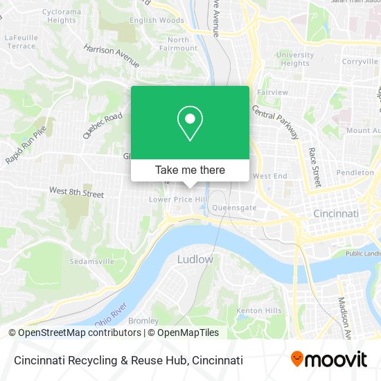 Mapa de Cincinnati Recycling & Reuse Hub