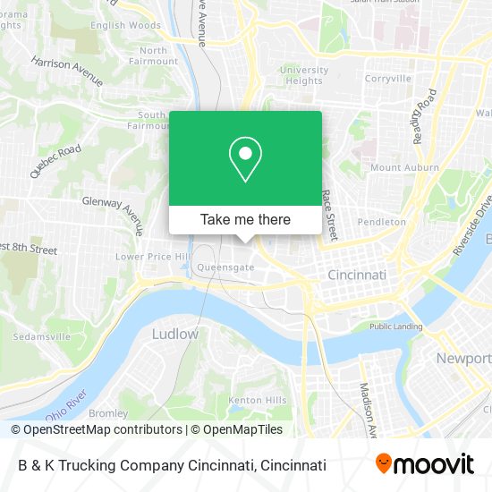 Mapa de B & K Trucking Company Cincinnati