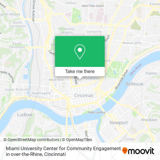 Mapa de Miami University Center for Community Engagement in over-the-Rhine