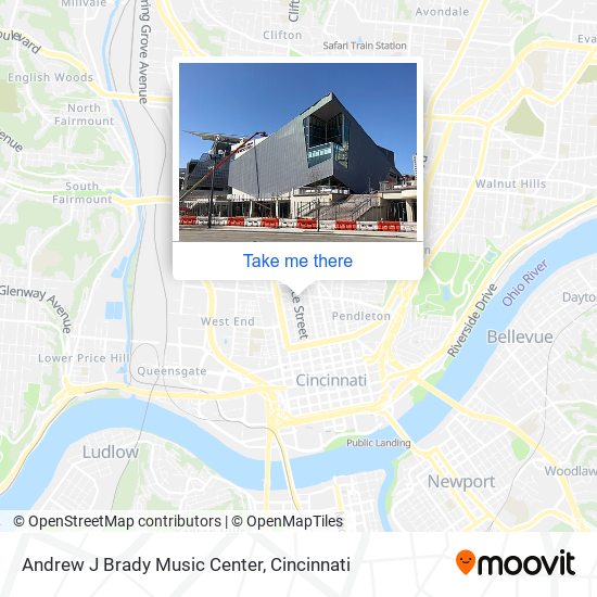 Andrew J Brady Music Center map