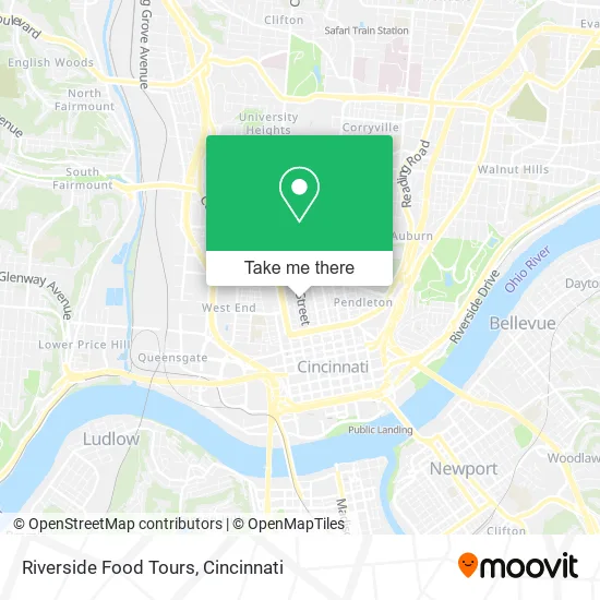 Riverside Food Tours map