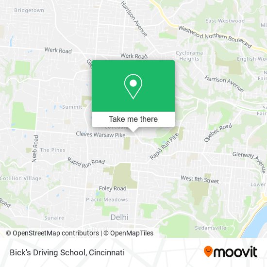 Bick's Driving School map