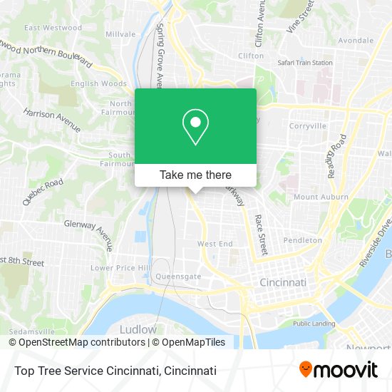 Mapa de Top Tree Service Cincinnati