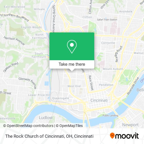Mapa de The Rock Church of Cincinnati, OH