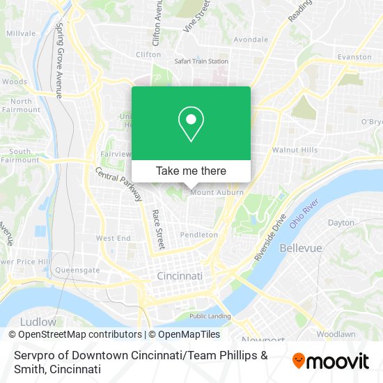Servpro of Downtown Cincinnati / Team Phillips & Smith map
