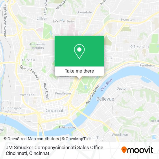 Mapa de JM Smucker Companycincinnati Sales Office Cincinnati
