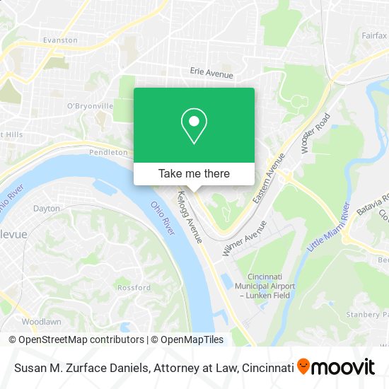 Mapa de Susan M. Zurface Daniels, Attorney at Law
